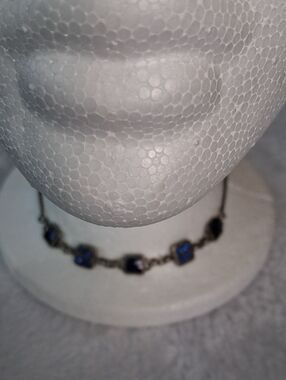 Women’s Blue Stone Link Necklace - Unbranded